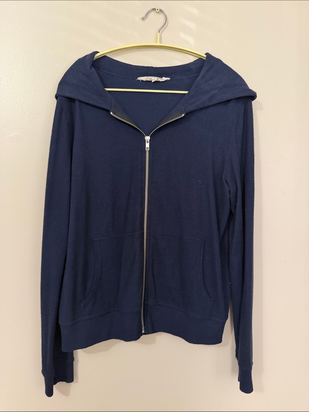 Navy Zip-Up Hooded Women's Hoodie
